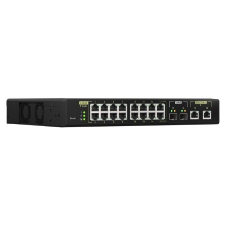 QNAP QSW-M2116P-2T2S łącza sieciowe Zarządzany L2 2.5G Ethernet Obsługa PoE Czarny