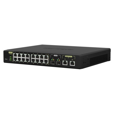 QNAP QSW-M2116P-2T2S łącza sieciowe Zarządzany L2 2.5G Ethernet Obsługa PoE Czarny