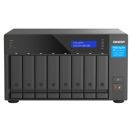 QNAP TVS-h874 NAS Tower Intel® Core™ i7 32 GB DDR4 QuTS hero Czarny