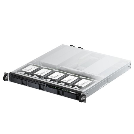 QNAP TS-h987XU-RP NAS Rack (1U) Intel Xeon E E-2334 16 GB DDR4 QuTS hero Czarny, Srebrny