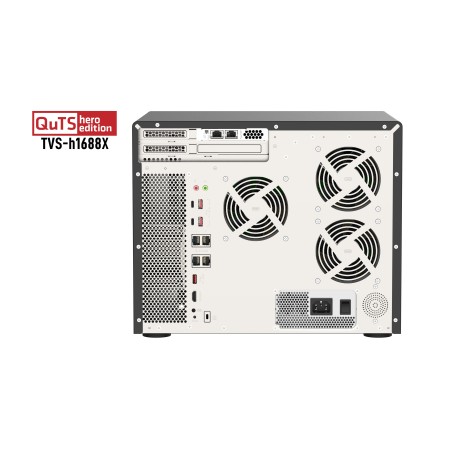 QNAP TVS-h1688X NAS Tower Intel® Xeon® W-1250 32 GB DDR4 QuTS hero Czarny