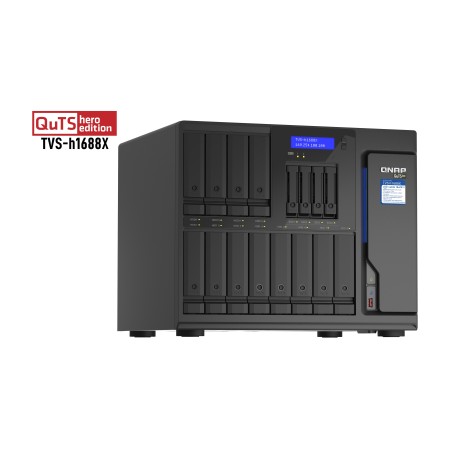 QNAP TVS-h1688X NAS Tower Intel® Xeon® W-1250 32 GB DDR4 QuTS hero Czarny