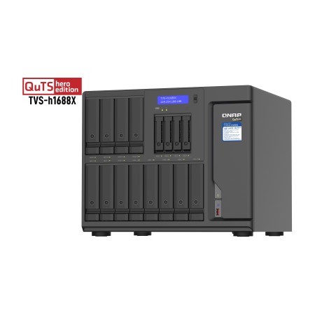 QNAP TVS-h1688X NAS Tower Intel® Xeon® W-1250 32 GB DDR4 QuTS hero Czarny