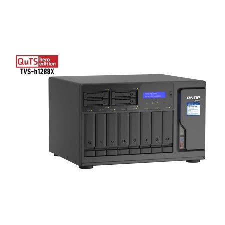 QNAP TVS-h1288X NAS Tower Intel® Xeon® W-1250 16 GB DDR4 QuTS hero Czarny