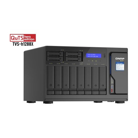 QNAP TVS-h1288X NAS Tower Intel® Xeon® W-1250 16 GB DDR4 QuTS hero Czarny