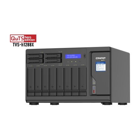 QNAP TVS-h1288X NAS Tower Intel® Xeon® W-1250 16 GB DDR4 QuTS hero Czarny