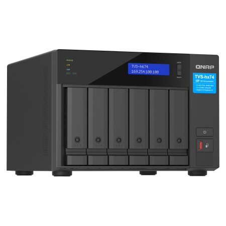 QNAP TVS-H674T-I5-32G serwer danych NAS Tower Intel® Core™ i5 i5-12400 32 GB DDR4 HDD QNAP QTS Czarny