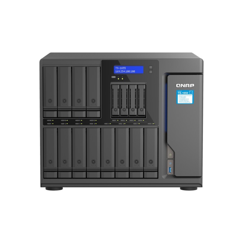 QNAP TS-1655 NAS Tower Intel Atom® C5125 8 GB DDR4 QNAP Turbo System Czarny