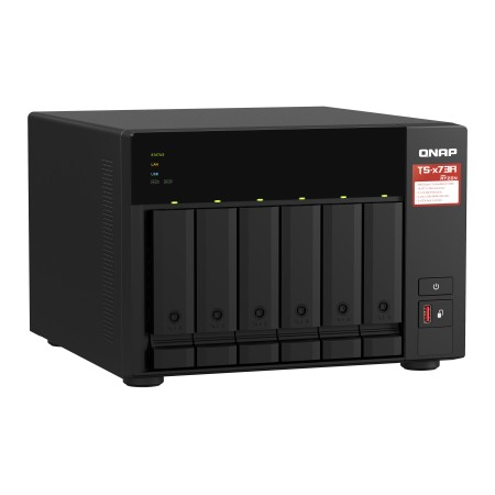 QNAP TS-673A NAS Tower AMD Ryzen V1500B 8 GB DDR4 36 TB HDD QNAP Turbo System Antracyt