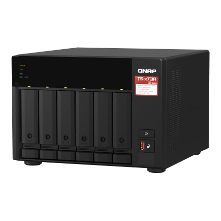 QNAP TS-673A NAS Tower AMD Ryzen V1500B 8 GB DDR4 36 TB HDD QNAP Turbo System Antracyt