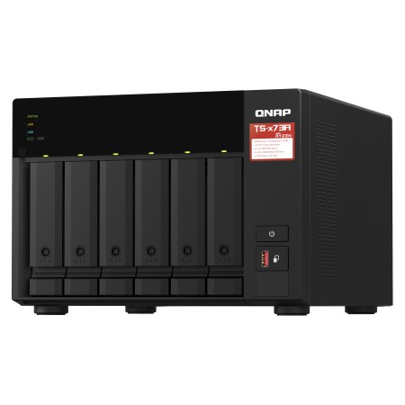 QNAP TS-673A NAS Tower AMD Ryzen V1500B 8 GB DDR4 36 TB HDD QNAP Turbo System Antracyt