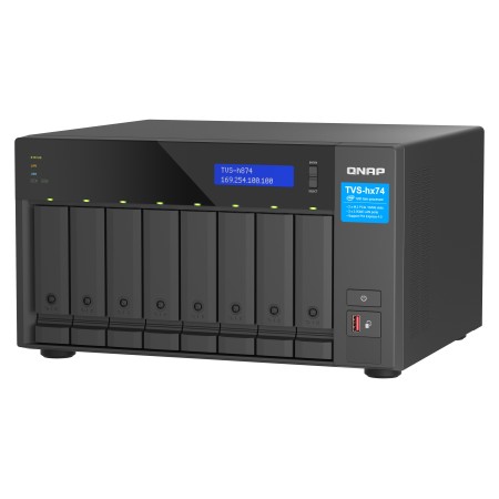 QNAP TVS-h874 NAS Tower Intel® Core™ i5 i5-12400 32 GB DDR4 QuTS hero Czarny