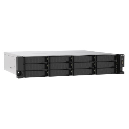 QNAP TS-1273AU-RP-8G serwer danych NAS Rack (2U) Ryzen Embedded V1500B 8 GB DDR4 QNAP QTS Aluminium, Czarny