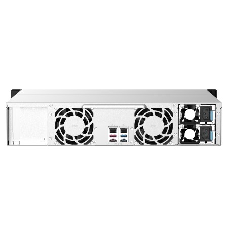 QNAP TS-1273AU-RP-8G serwer danych NAS Rack (2U) Ryzen Embedded V1500B 8 GB DDR4 QNAP QTS Aluminium, Czarny