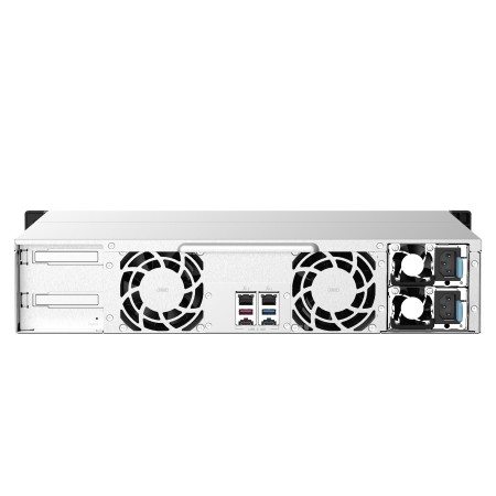 QNAP TS-1273AU-RP-8G serwer danych NAS Rack (2U) Ryzen Embedded V1500B 8 GB DDR4 QNAP QTS Aluminium, Czarny