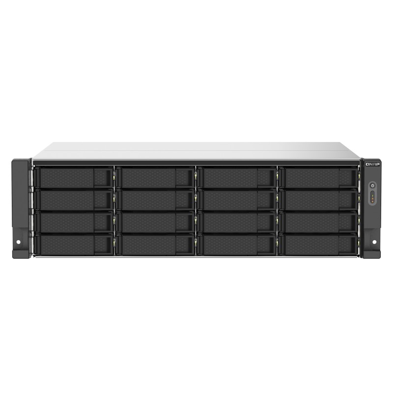 QNAP TS-1673AU-RP-16G serwer danych NAS Rack (3U) Ryzen Embedded V1500B 16 GB DDR4 QNAP QTS Czarny, Szary