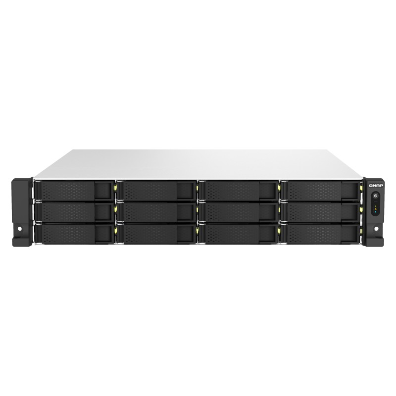 QNAP TS-h1887XU-RP NAS Rack (2U) Intel Xeon E E-2334 16 GB DDR4 QuTS hero Czarny, Biały