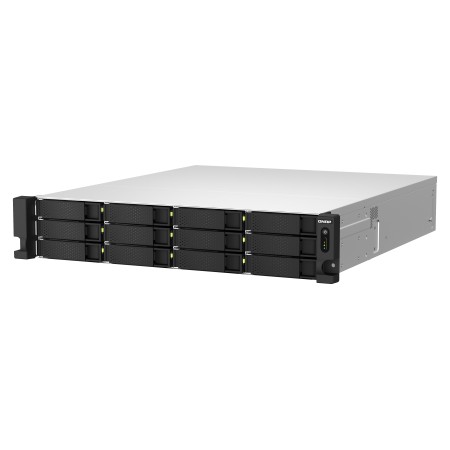 QNAP TS-h1887XU-RP NAS Rack (2U) Intel Xeon E E-2334 16 GB DDR4 QuTS hero Czarny, Biały