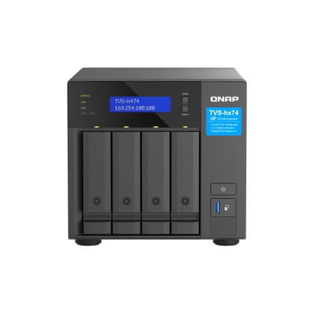 QNAP TVS-H474 NAS Tower Intel® Pentium® G7400 8 GB DDR4 QuTS hero Czarny