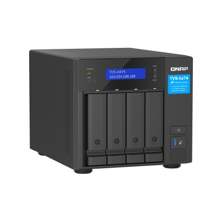 QNAP TVS-H474 NAS Tower Intel® Pentium® G7400 8 GB DDR4 QuTS hero Czarny