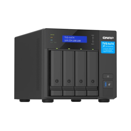 QNAP TVS-H474 NAS Tower Intel® Pentium® G7400 8 GB DDR4 QuTS hero Czarny