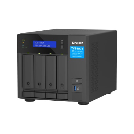 QNAP TVS-H474 NAS Tower Intel® Pentium® G7400 8 GB DDR4 QuTS hero Czarny