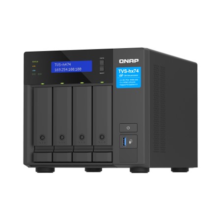 QNAP TVS-H474 NAS Tower Intel® Pentium® G7400 8 GB DDR4 QuTS hero Czarny