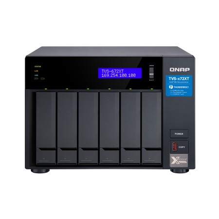 QNAP TVS-672XT NAS Tower Intel® Core™ i3 8 GB DDR4 QNAP QTS Czarny