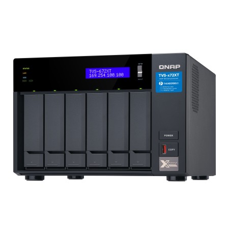 QNAP TVS-672XT NAS Tower Intel® Core™ i3 8 GB DDR4 QNAP QTS Czarny