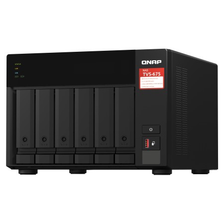 QNAP TVS-675 NAS Tower ZhaoXin KaiXian KX-6000 KX-U6580 8 GB DDR4 QuTS hero Czarny