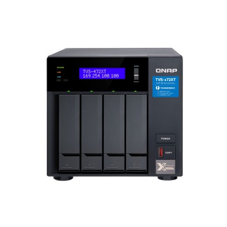 QNAP TVS-472XT NAS Tower Intel® Core™ i3 4 GB DDR4 QNAP QTS Czarny