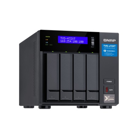 QNAP TVS-472XT NAS Tower Intel® Core™ i3 4 GB DDR4 QNAP QTS Czarny