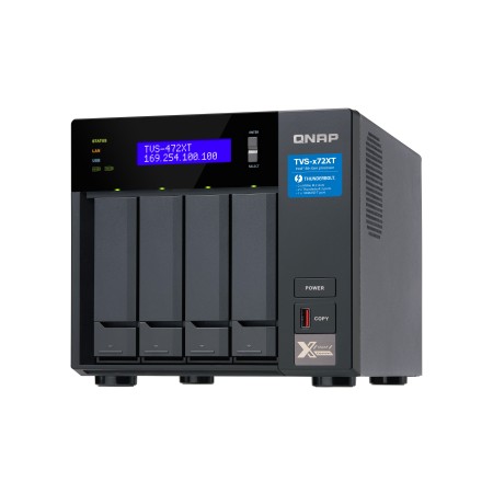 QNAP TVS-472XT NAS Tower Intel® Core™ i3 4 GB DDR4 QNAP QTS Czarny