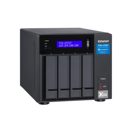 QNAP TVS-472XT NAS Tower Intel® Core™ i3 4 GB DDR4 QNAP QTS Czarny