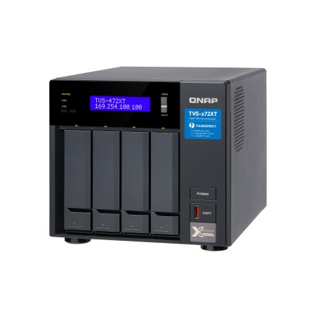 QNAP TVS-472XT NAS Tower Intel® Core™ i3 4 GB DDR4 QNAP QTS Czarny