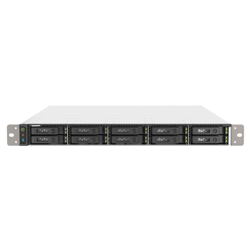 QNAP TS-h1090FU NAS Rack (1U) EPYC 7302P 128 GB DDR4 QuTS hero Czarny, Szary