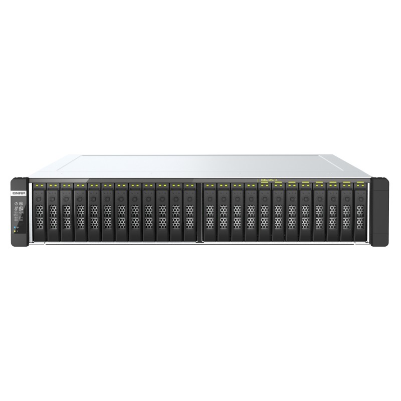 QNAP TDS-h2489FU NAS Rack (2U) Intel® Xeon Silver 4314 128 GB DDR4 QuTS hero Czarny, Srebrny