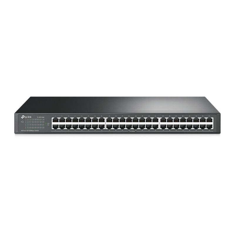 TP-Link TL-SF1048 łącza sieciowe Nie zarządzany Fast Ethernet (10/100) 1U Czarny