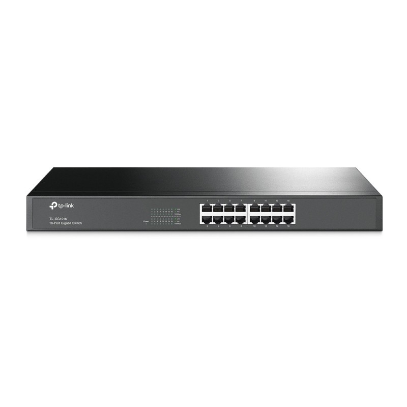 TP-Link TL-SG1016 łącza sieciowe Nie zarządzany Gigabit Ethernet (10/100/1000) 1U Czarny