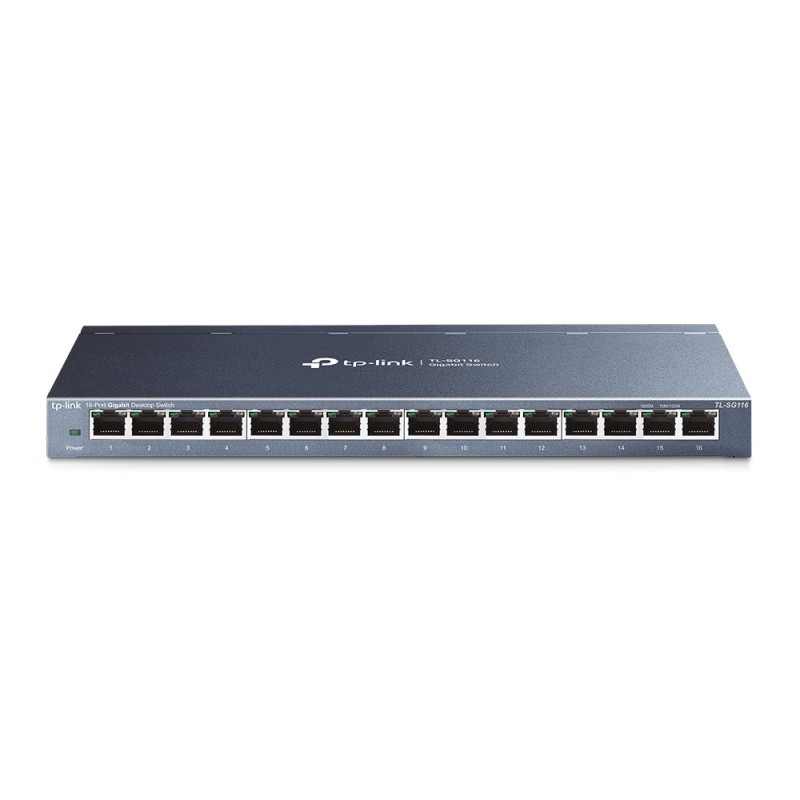 TP-Link TL-SG116 łącza sieciowe Nie zarządzany Gigabit Ethernet (10/100/1000) Czarny