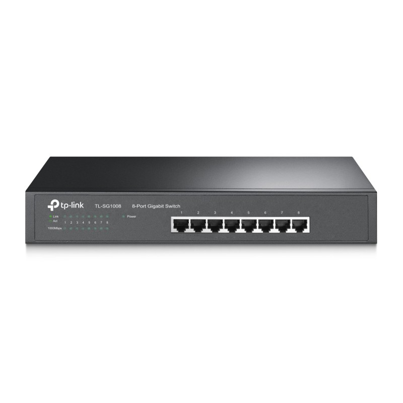 TP-Link TL-SG1008 łącza sieciowe Nie zarządzany Gigabit Ethernet (10/100/1000) Czarny