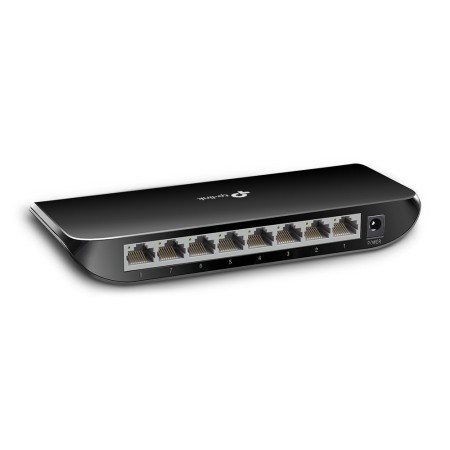 TP-Link TL-SG1008D łącza sieciowe Nie zarządzany Gigabit Ethernet (10/100/1000) Czarny