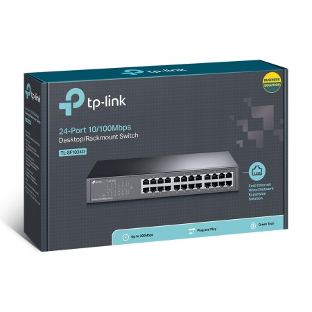 TP-Link TL-SF1024D łącza sieciowe Nie zarządzany Fast Ethernet (10/100) Szary