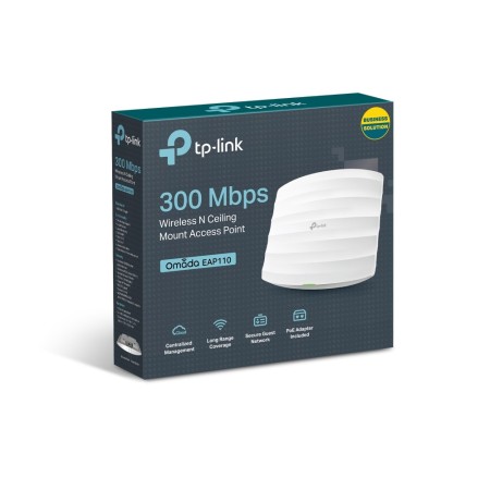 TP-Link EAP110 punkt dostępowy WLAN 300 Mbit/s Biały Obsługa PoE