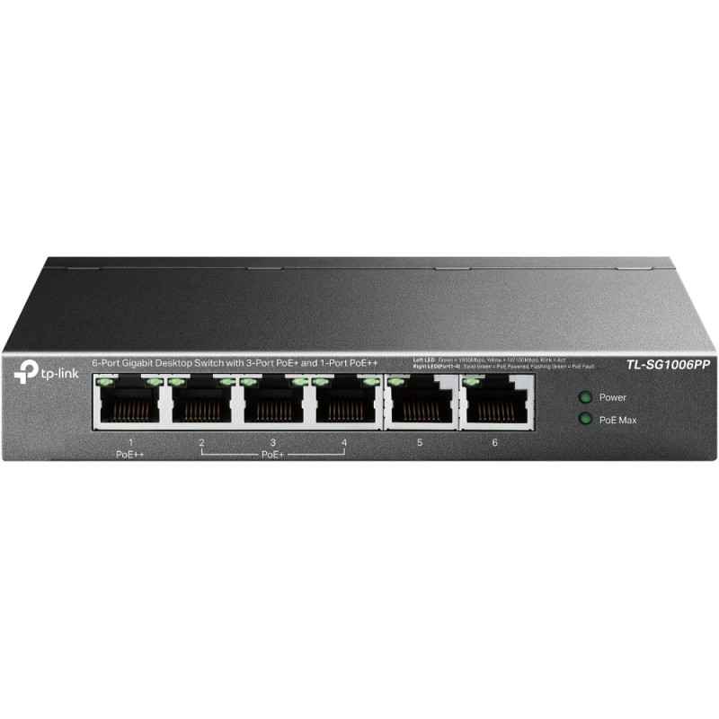 TP-Link TL-SG1006PP Switch 6 portowy  Nie zarządzany (10/100/1000) PoE