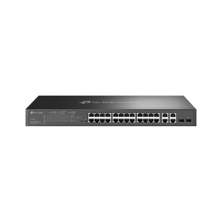 TP-Link Omada SL2428P łącza sieciowe Zarządzany L2 Fast Ethernet (10/100) Obsługa PoE 1U Czarny