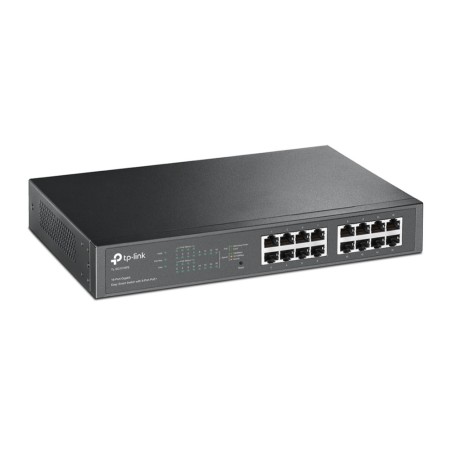 TP-Link TL-SG1016PE łącza sieciowe Zarządzany L2 Gigabit Ethernet (10/100/1000) Obsługa PoE Czarny