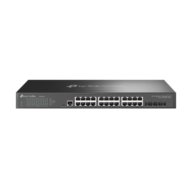 TP-Link Omada SG3428X łącza sieciowe Zarządzany L2+/L3 Gigabit Ethernet (10/100/1000) 1U Czarny