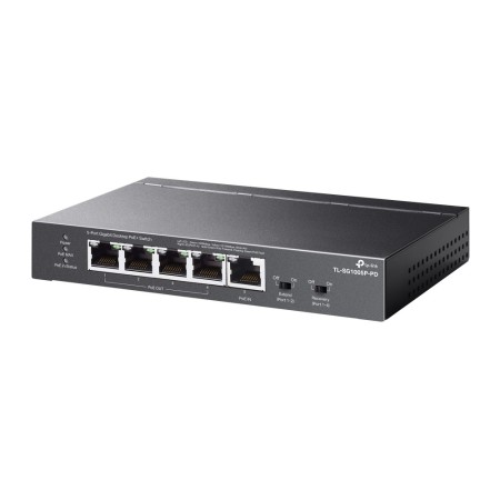 TP-Link TL-SG1005P-PD łącza sieciowe Gigabit Ethernet (10/100/1000) Obsługa PoE Czarny