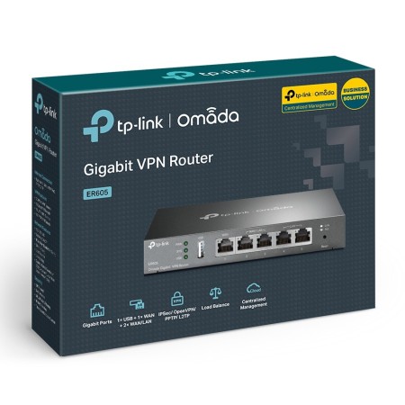 TP-Link Omada ER605 ruter Gigabit Ethernet Czarny